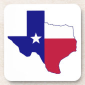 Texas Flag Map Bier Onderzetter (Voorkant)