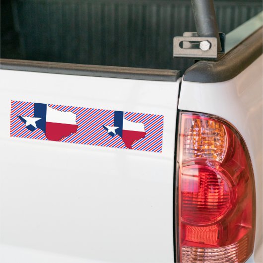 Texas Flag Map Bumpersticker (Op Truck)