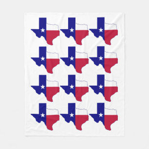 Texas Flag Map Fleece Deken