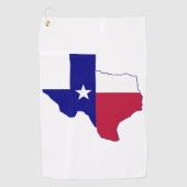 Texas Flag Map Golfhanddoek (Voorkant)