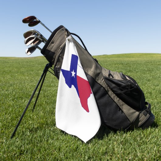 Texas Flag Map Golfhanddoek (Groen)