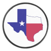 Texas Flag Map Hockey Puck (Voorkant)