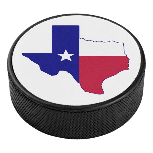 Texas Flag Map Hockey Puck (3/4)