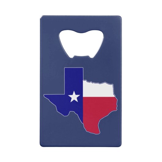 Texas Flag Map Kredietkaart Flessenopener (Voorkant)