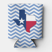 Texas Flag Map Lonestar State Chevron Texan Blikjeskoeler (Voorkant)