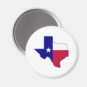 Texas Flag Map Magneet (Voorkant / Achterkant)