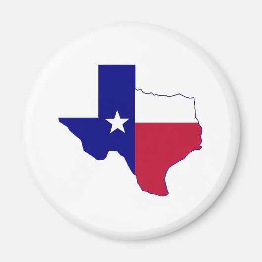 Texas Flag Map Magneet (Voorkant)