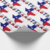 Texas Flag Map met Texas Cadeaupapier (Hoek)