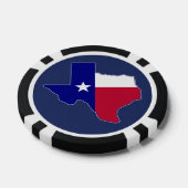 Texas Flag Map Poker Chips (Enkel)