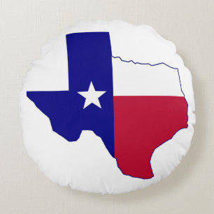 Texas Flag Map Rond Kussen