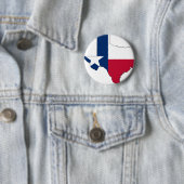 Texas Flag Map Ronde Button 5,7 Cm (In situ)