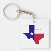 Texas Flag Map Sleutelhanger (voorkant)