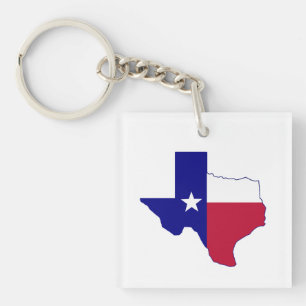 Texas Flag Map Sleutelhanger
