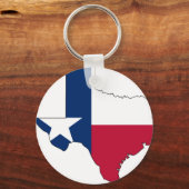 Texas Flag Map Sleutelhanger (Voorkant)