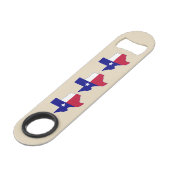 Texas Flag Map Speed Flessenopener (Voorkant Gekanteld)