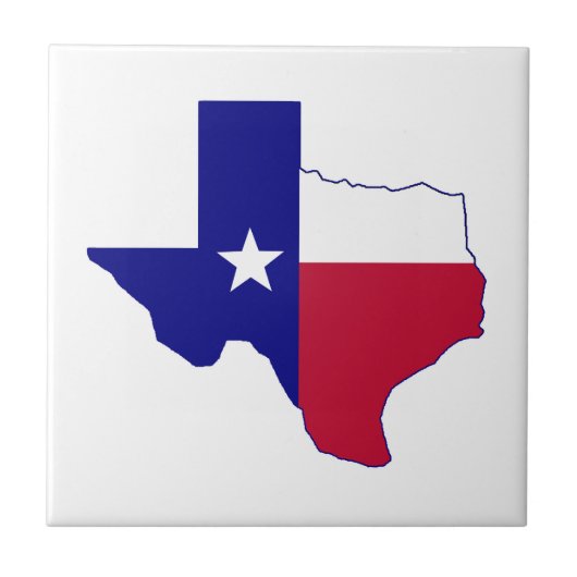 Texas Flag Map Tegeltje (Voorkant)