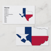 Texas Flag Map Visitekaartje (Voorkant / Achterkant)