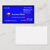 Texas Flag-Map Visitekaartjes (Voorkant / Achterkant)