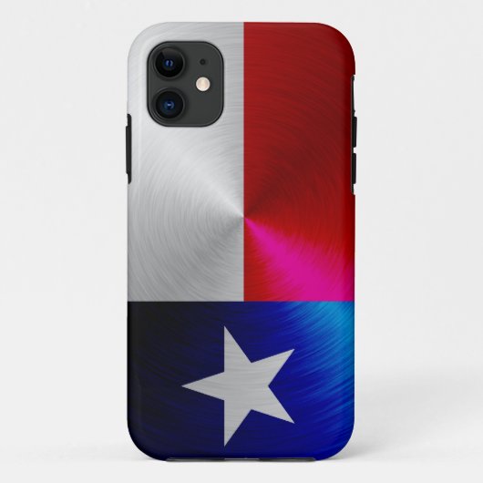Texas Flag; metaal-blik iPhone 5 Hoesje (Achterkant)