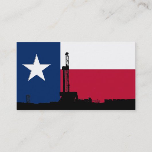 Texas Flag Oil Drilling Visitekaartje (Voorkant)