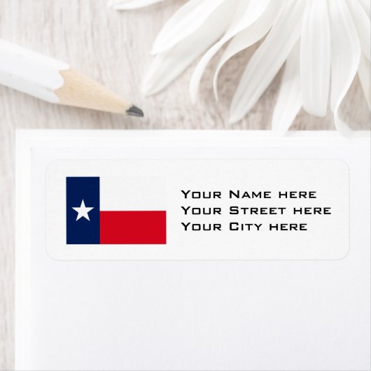 TEXAS Flag Pattern Etiket (Insitu)