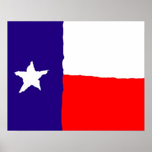 Texas Flag Pop Art Poster - Amerikaanse Staten Pri