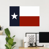 Texas Flag Poster (Thuiskantoor)