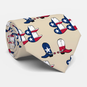 Texas Flag print Cowboy Boots en Petten Stropdas