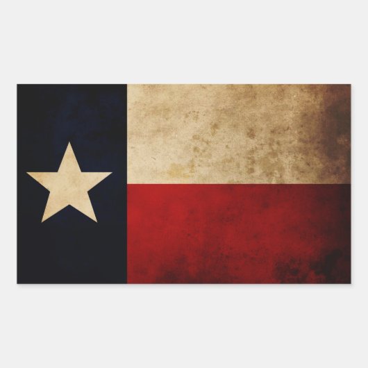 Texas Flag Rechthoekige Sticker (Voorkant)