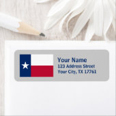 Texas Flag Retouradreslabels Etiket (Insitu)