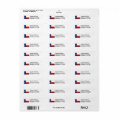 Texas Flag Return Adres Label (Full Sheet)