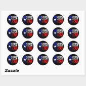 Texas Flag Ronde Sticker (Vel)