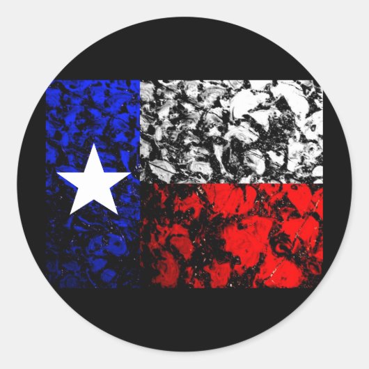Texas Flag Ronde Sticker (Voorkant)
