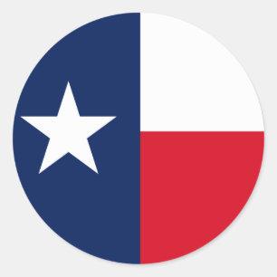 TEXAS FLAG RONDE STICKER
