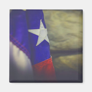 Texas Flag Rustic Lone Star USA Magneet