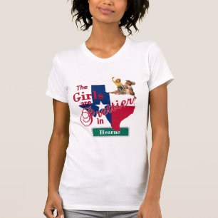 Texas Flag Shape CUSTOM Cowgirl Girls zijn  T-shirt