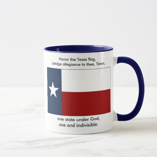 Texas Flag - Texas Pledge Mok (Rechts)