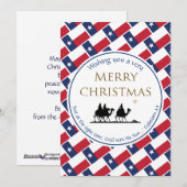 TEXAS FLAG Three Wise Men TEXAN Christmas Feestdagenkaart (Voorkant / Achterkant)