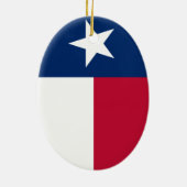 Texas Flag (verticaal) Keramisch Ornament (Achterkant)