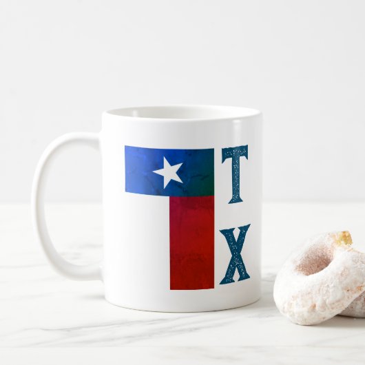 Texas Flag (verticaal) Koffiemok (Met donut)