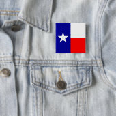 Texas Flag Vierkante Button 5,1 Cm (In situ)