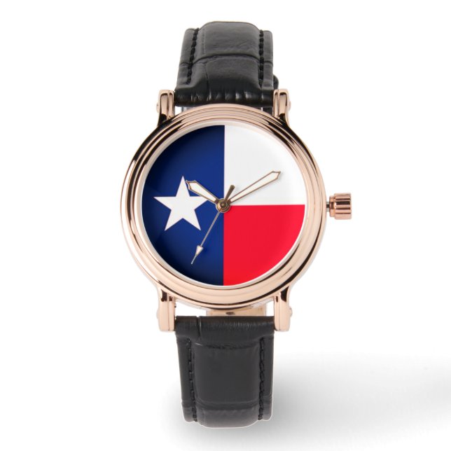 Texas Flag Watch Horloge (Voorkant)