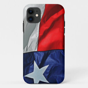 Texas Flag Waving Red White en Blue iPhone 11 Hoesje
