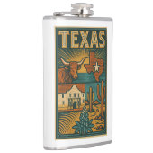Texas Flask – Roestvrij staal Pocket Flask Heupfles (Rechts)