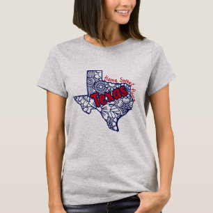 Texas Floral Doodles T-shirt