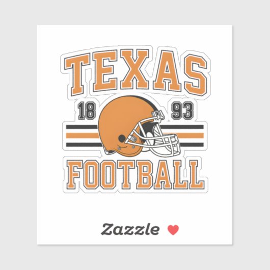 Texas Football Retro Helm Sticker (Vel)