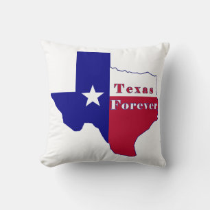 Texas Forever Vlag Kaart Kussen