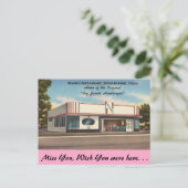 Texas, Frank's restaurant, Schulenburg Briefkaart (Staand voorkant)
