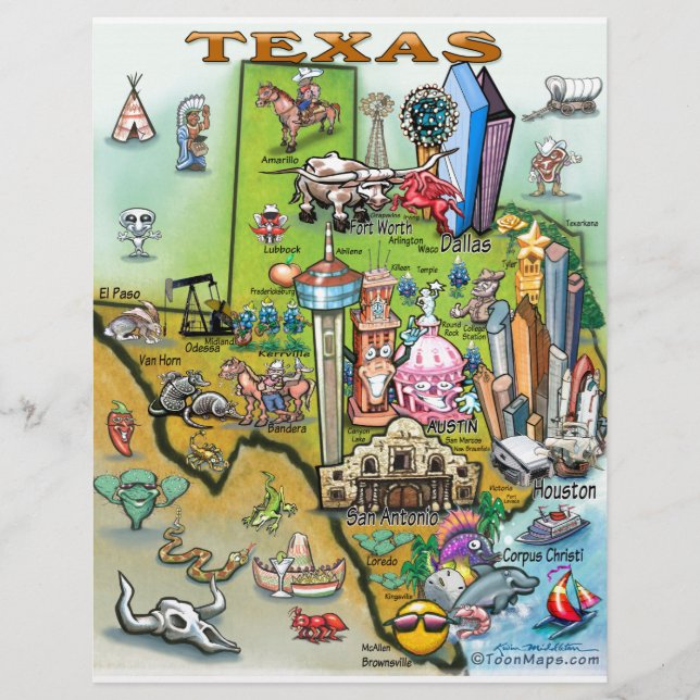 Texas Fun Map (Voorkant)