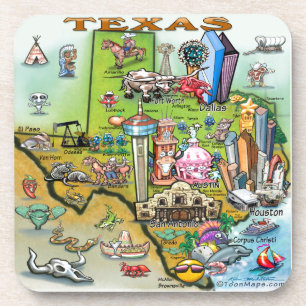 Texas Fun Map Drankjes Onderzetter